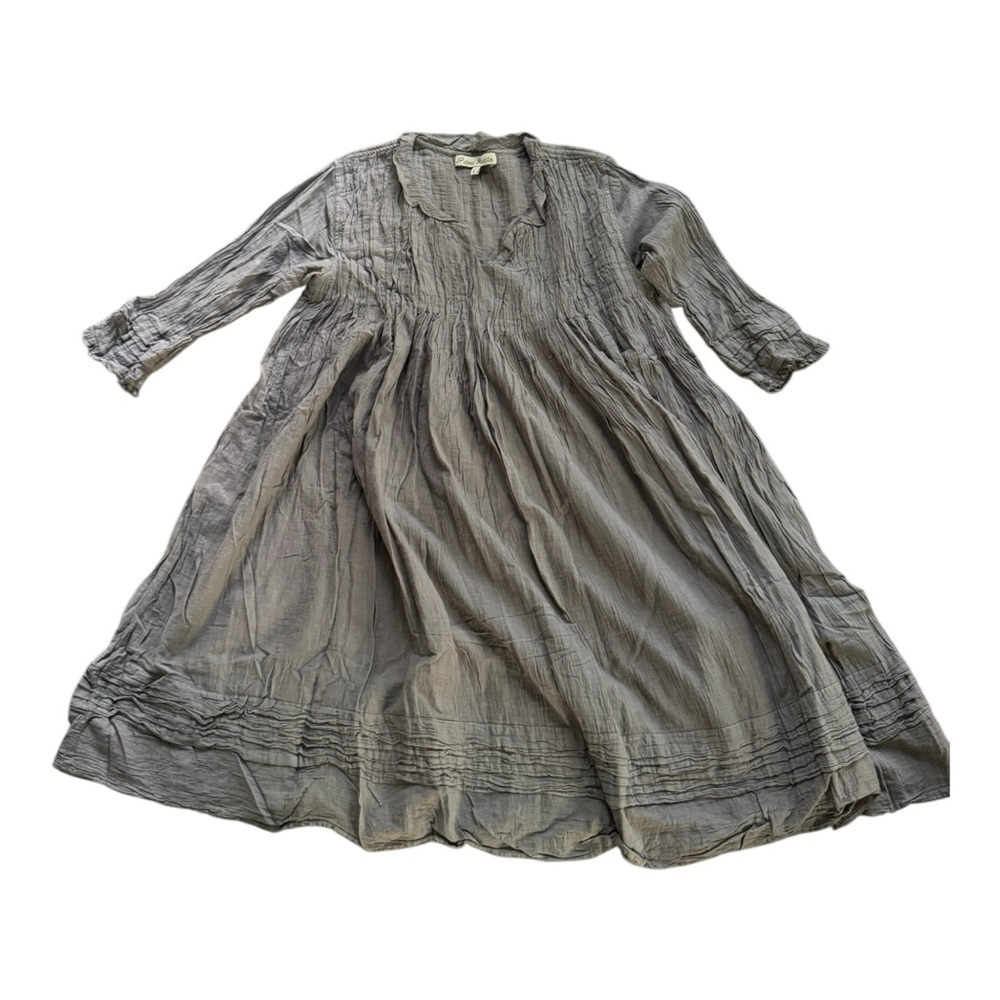 Sundance JP and Mattie women's crinkle cotton cottagecore dress light purple